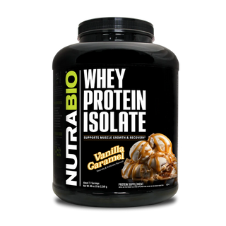 Whey Protein Isolate - 5 LB Vanilla Caramel (NutraBio)