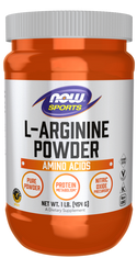 L-Arginine Pure Powder - 1 LB (NOW Sports)