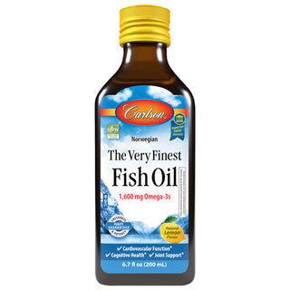 The Very Finest Fish Oil Liquid - Lemon - 200 Milliliters - Carlson Labs