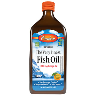 The Very Finest Fish Oil Liquid - Orange - 500 Milliliters - Carlson Labs