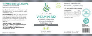 Vitamin B12 Sublingual - Cytoplan