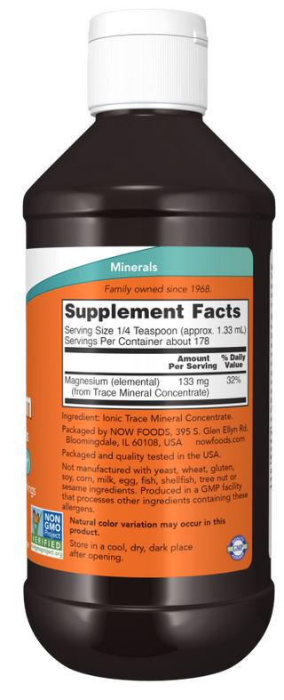 Liquid Magnesium/Trace Minerals 8 fl oz by Now Foods