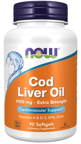 Cod Liver Oil 1,000mg 90 Sgels by Now Foods