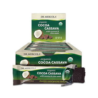 Organic Cocoa Cassava Bars 12 Per Box. by Dr. Mercola