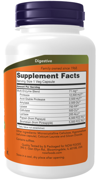 Plant Enzymes 120 Vcaps by Now Foods