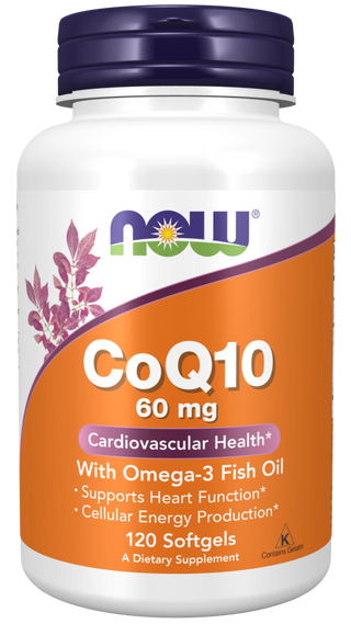 CoQ10 60mg With Omega-3 120 Sgels by Now Foods