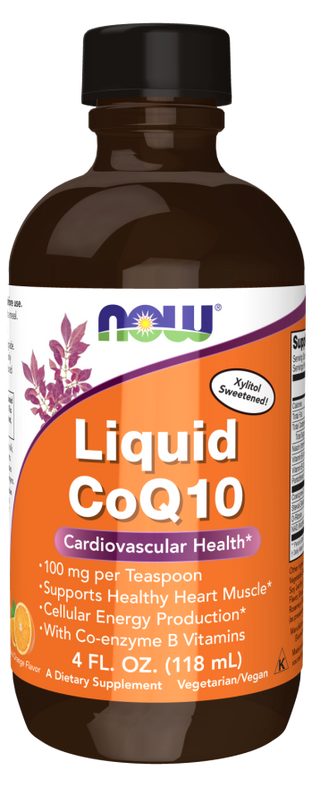 Liquid CoQ10 Orange Flavor 4 fl oz by Now Foods