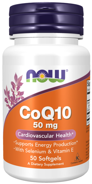CoQ10 50mg + Vit E 50 Sgels by Now Foods