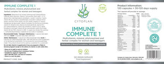 Immune Complete 1 - 120 Vegan Capsules (Cytoplan)