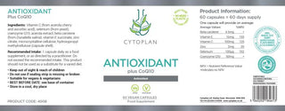 Antioxidant plus CoQ10 - 60 Vegan Tablets (Cytoplan)