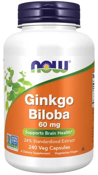 Ginkgo Biloba 60mg  240 Vcaps by Now Foods