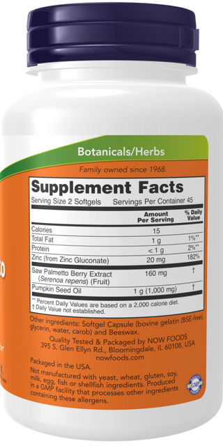 Saw Palmetto Extract 80mg 90 Sgels by Now Foods