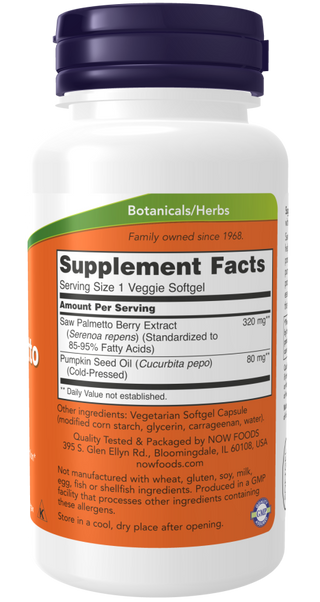 Saw Palmetto 320 mg 90 Veggie Softgels by Now Foods