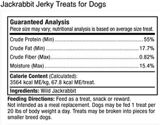 Jackrabbit Jerky for Dogs 4 oz. by Dr. Mercola