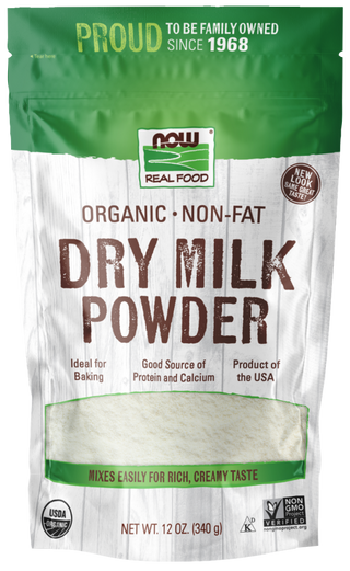 Non Fat Dry Milk Organic 12 oz by Now Foods