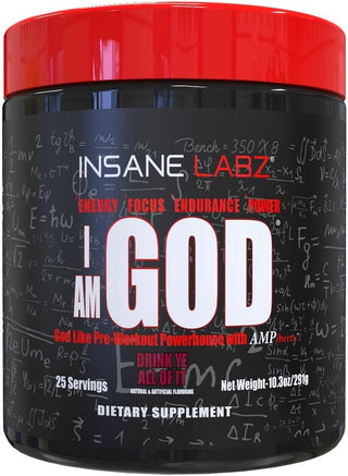 I Am God Pre-Workout - 10.3 OZ Drink Ye All Of It (Insane Labz)
