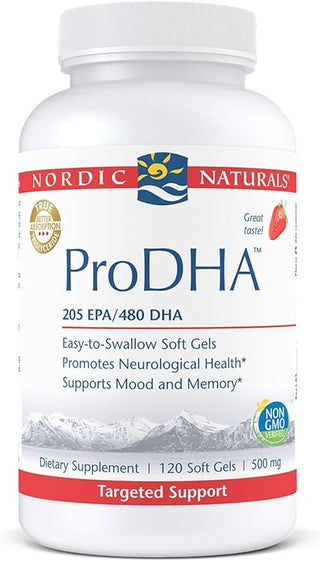 ProDHA 500 mg - 120 Strawberry Soft Gels (Nordic Naturals)