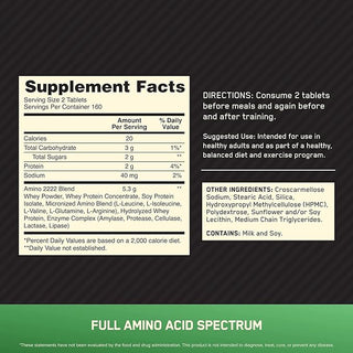 Superior Amino 2222 - 320 Tablets (Optimum Nutrition)