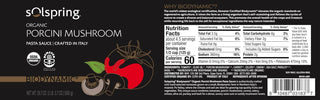 Solspring® Mushroom Italian Pasta Sauce Biodynamic® Organic 6 Bottles (19.70 fl oz.) by Dr. Mercola