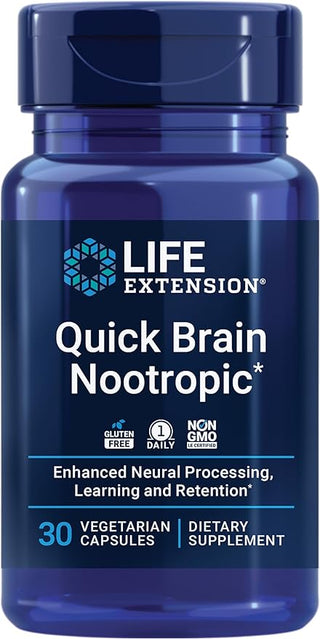 Quick Brain Nootropic - 30 Vegetarian Capsules (Life Extension)