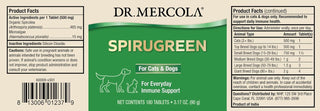 SpiruGreen Superfood for Pets 180 Tablets by Dr. Mercola