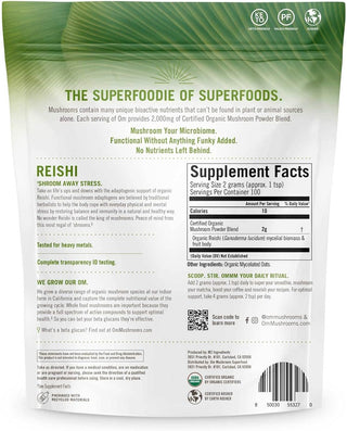 Reishi Mushroom Superfood Powder - Om Organic Mushroom Nutrition
