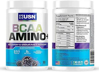 BCAA Amino+ - Blue Rasberry - 30 Servings (USN)