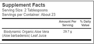 Biodynamic Organic Aloe Vera with Lemon Juice 23.6 Fl Oz by Dr. Mercola