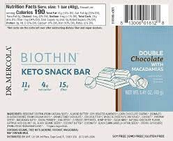 BIOTHIN™ KETO Bars - Double Chocolate 12 per box by Dr. Mercola