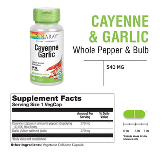 Cayenne Garlic  100ct 540mg veg cap