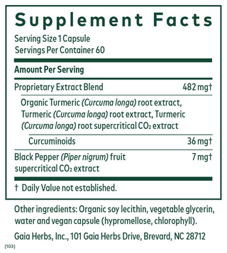 Curcuma Supreme NF-kB Formula (formerly Curcuma NF-kB: Turmeric Supreme) 60 caps - Gaia Herbs Professional Solutions