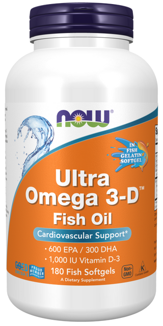 ultra omega 3-d softgels  180 fsg by Now Foods