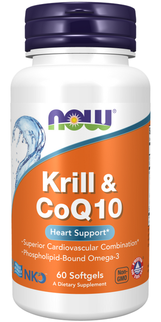 krill oil & coq10 heart support  60 sgels by Now Foods