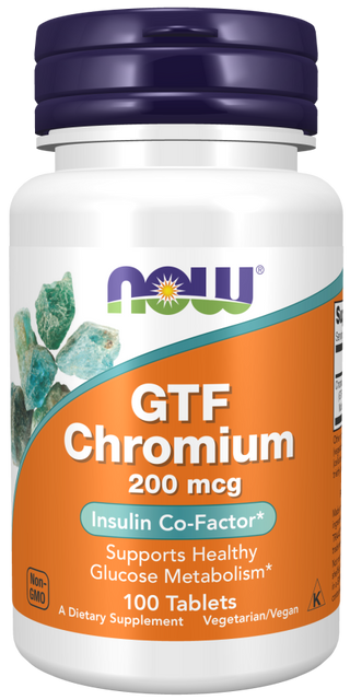 gtf chromium 200mcg  100 tabs by Now Foods