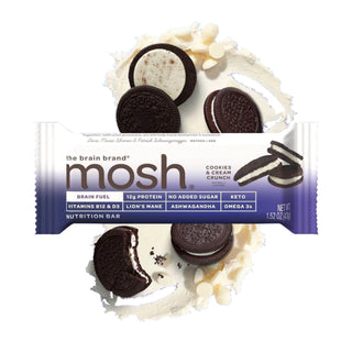 The Brain Brand Mosh Protein Bar - 1.52 OZ Cookies & Cream Crunch (Mosh)