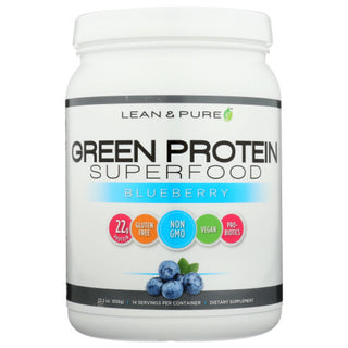 Green Protein Superfood - 23.2 OZ Blueberry (Lean & Pure)