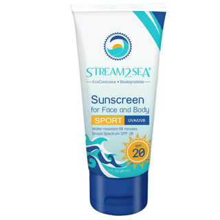 Sunscreen Sensitive Skin Formula SPF 20 - 3 OZ Sport (Stream2Sea)