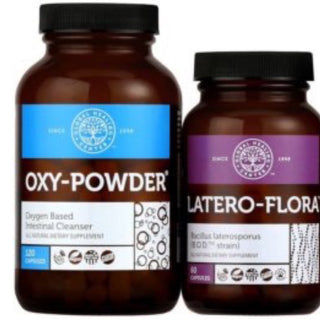 Colon Cleanse Kit (Oxy-Powder 120 Capsules & Latero-Flora 60 Capsules) - (Global Healing)
