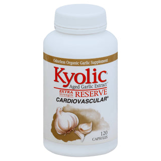 Kyolic Aged Garlic Extract Extra Strength Reserve - Cardiovascular and Immune - 120 Capsules (Wakunaga)
