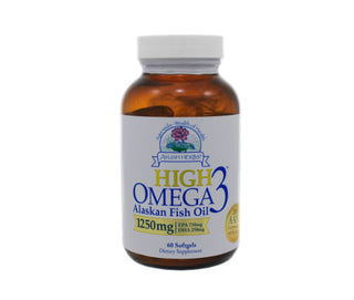 High Omega 3 Alaskan Fish Oil - 60 Softgels (Ayush Herbs)